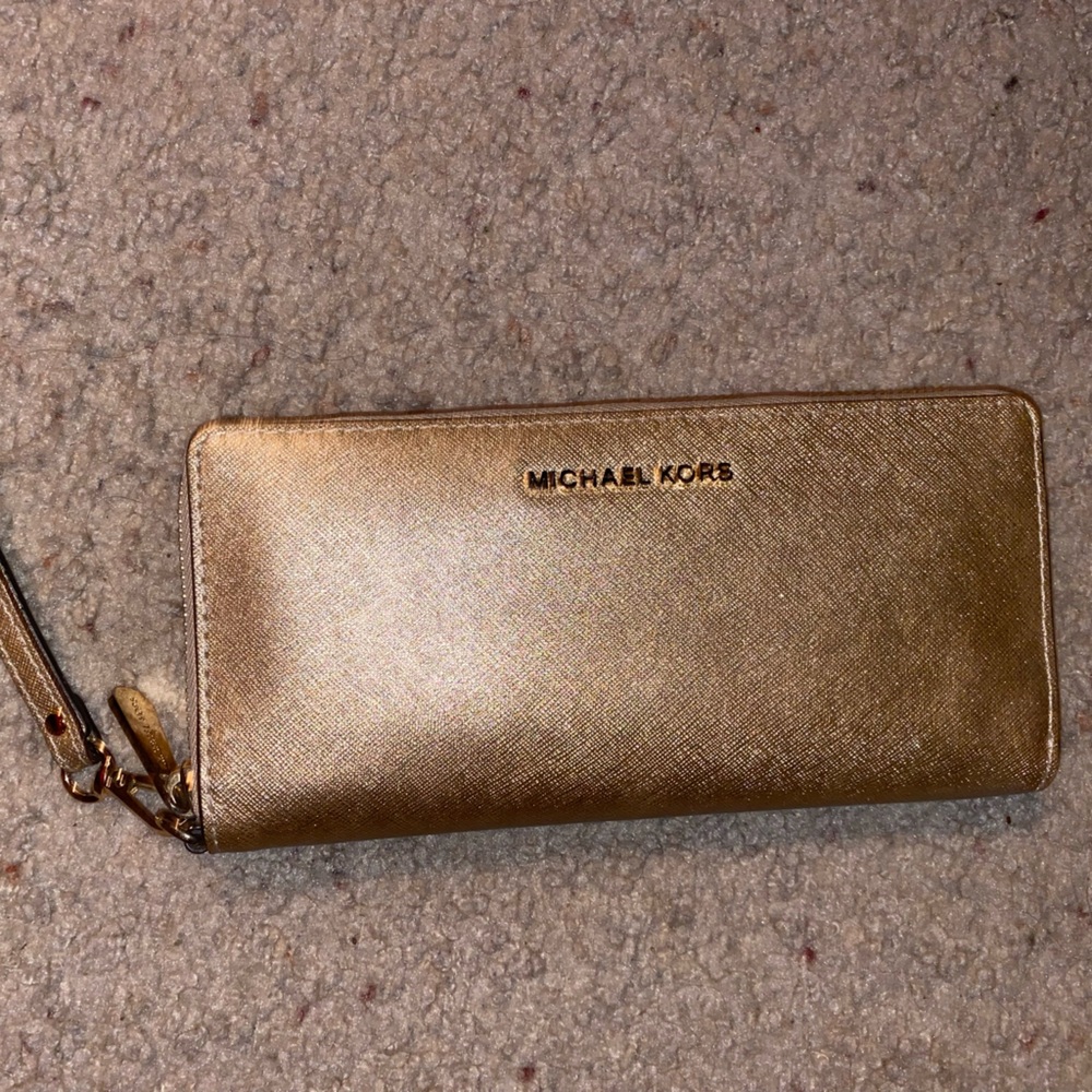 Michael Kors Shimmering Gold Wristlet